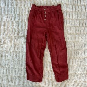 LOFT Women's Faded Brick/Terracotta Cropped Pants petite small